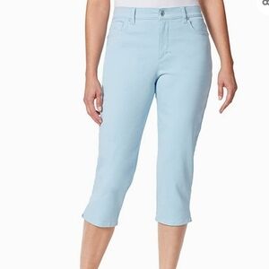 RIDERS by Lee Stretch Capris, Sz 18, Blue, Cotton/Spandex, NEW